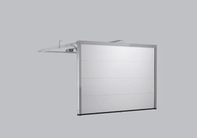 Sectional garage door in 3d operation