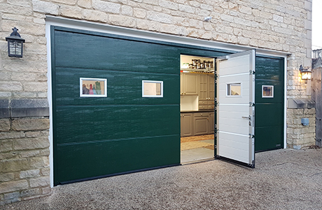 Pedestrian door inserts offer easy access in and out