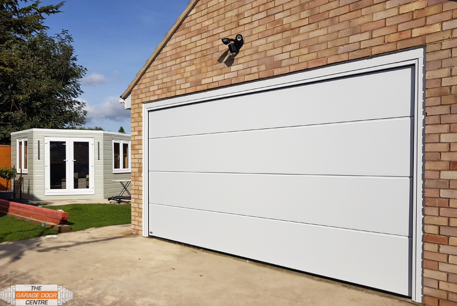 white sectional door