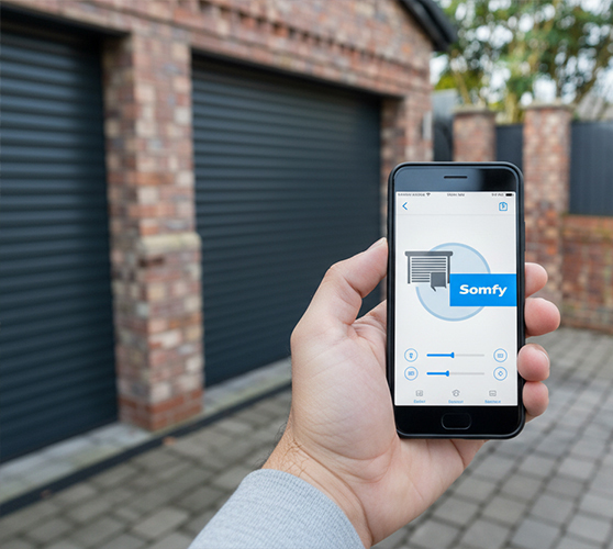 Roller door with smart control