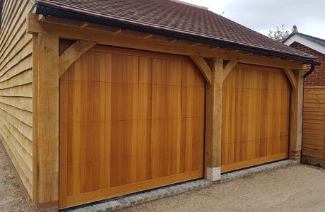 vertical boarded timber sectional doors for period properties