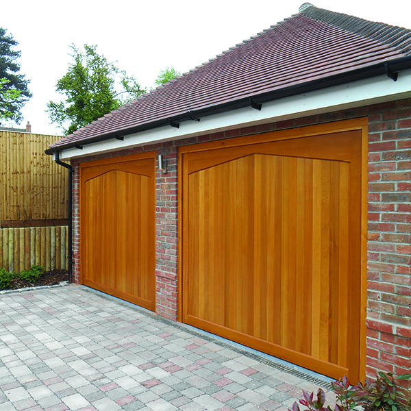 Timber up and over door