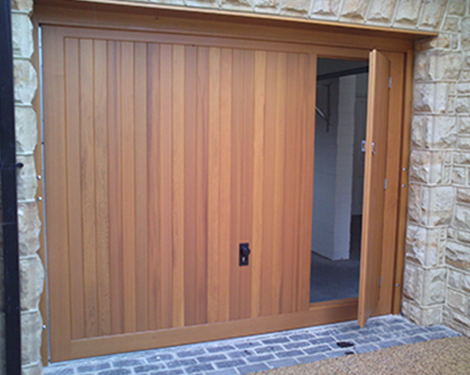 Timber doors in pebble grey