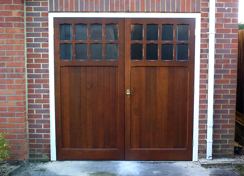 Timber door with windows