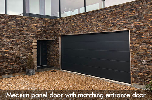 medium panel door with matching entrance door stronghaus