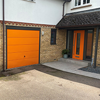 Round the corner garage door