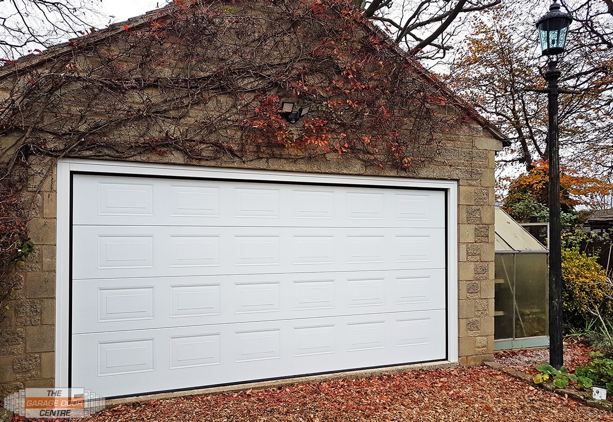 Insulated white  sectional door