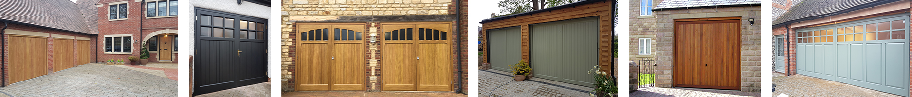 Oak Timber Garage Doors Sectional Side Hinged Up & Over 