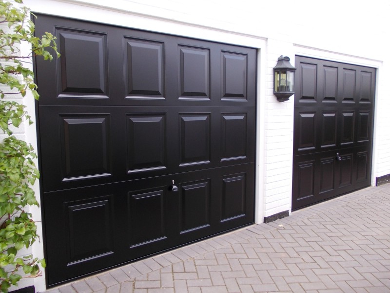 Twin black Garador Georgian steel up and over